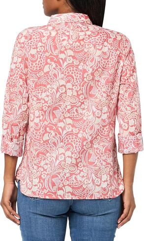 TOMMY HILFIGER Women's Slim Fit Stretch Cotton Mesh Polo Shirt, GlamourPink, S in Saudi Arabia