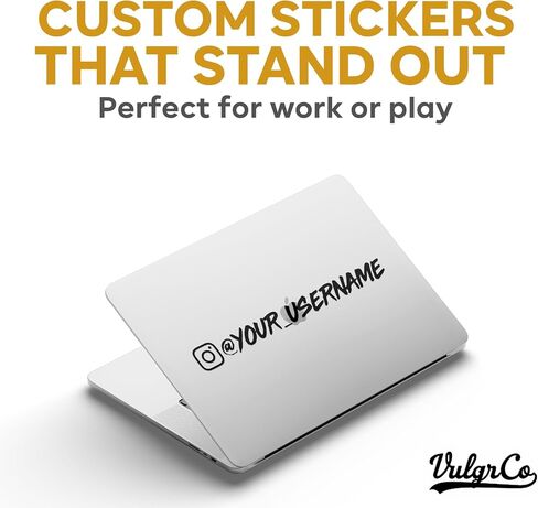 VulgrCo Custom Social Media Stickers, Personalized Instagram,YouTube, Facebook, Twitter, X, and More, Custom Car Sticker, Durable Vinyl Username Tag Stickers for Cars in Saudi Arabia