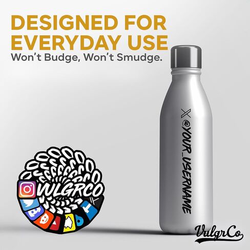 VulgrCo Custom Social Media Stickers, Personalized Instagram,YouTube, Facebook, Twitter, X, and More, Custom Car Sticker, Durable Vinyl Username Tag Stickers for Cars in Saudi Arabia