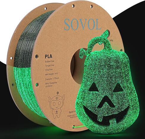 Sovol 3D Printer Silk Shiny Multicolored Fast Change Rainbow PLA 1kg (2.2 lbs) Spool 3D Printing Materials, Dimensional Accuracy +/- 0.03 mm, 1.75 mm, Purple Rainbow (5 Colors) in Kuwait