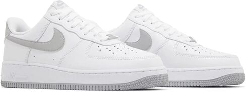 حذاء Nike Air Force 1 '07 للرجال (FJ4146-100، أبيض/LT رمادي دخاني-أبيض) مقاس 8 in Saudi Arabia