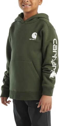 Carhartt Kid's CA6549 Long-Sleeve Graphic Sweatshirt - Big Boys - Large (14/16) - Deep Lagoon in Saudi Arabia