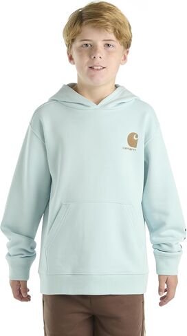 Carhartt Kid's CA6549 Long-Sleeve Graphic Sweatshirt - Big Boys - Large (14/16) - Deep Lagoon in Saudi Arabia