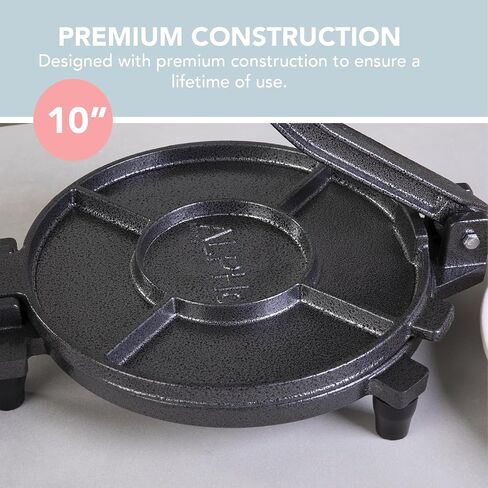 50520A 8 Inch Quesadilla Heavy Duty Empanada Press – Food-Grade Non-BPA Materials – Cast Iron Seasoning Tortilla Maker for Kitchen, Home Use in Saudi Arabia