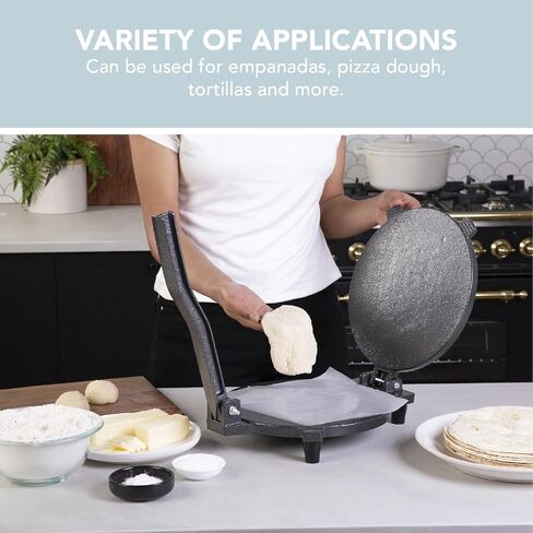 50520A 8 Inch Quesadilla Heavy Duty Empanada Press – Food-Grade Non-BPA Materials – Cast Iron Seasoning Tortilla Maker for Kitchen, Home Use in Saudi Arabia