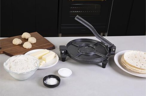 50520A 8 Inch Quesadilla Heavy Duty Empanada Press – Food-Grade Non-BPA Materials – Cast Iron Seasoning Tortilla Maker for Kitchen, Home Use in Saudi Arabia