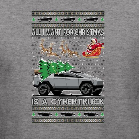 All I Want for Christmas is a Cybertruck Funny Tech Ugly Christmas Sweater Mens Womens Unisex Shirts, Tops in Saudi Arabia