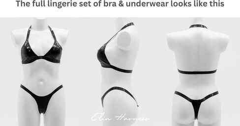 النساء المصنوع يدويًا الملابس الداخلية. براليت اللامع أعلى و Thong القيعان. مجموعة ملابس داخلية طبيعية ناعمة سلسة in Saudi Arabia