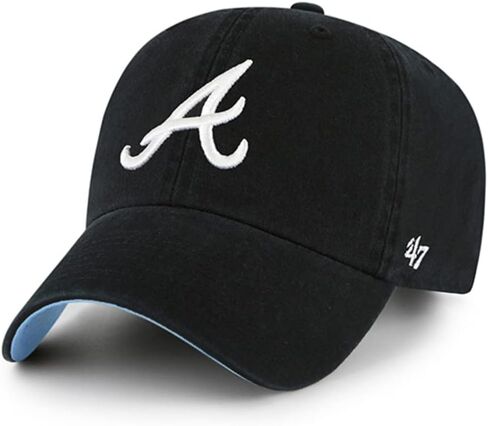 '47 MLB Rose Pink Clean Up Adjustable Hat Cap, Adult One Size (Atlanta Braves) in Saudi Arabia