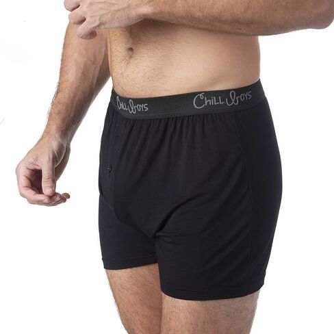Chill Boys Soft Viscose from Bamboo Boxers for Men - Cool Breathable Comfortable Men's Underwear - 3 Pack Boxer Shorts in Kuwait