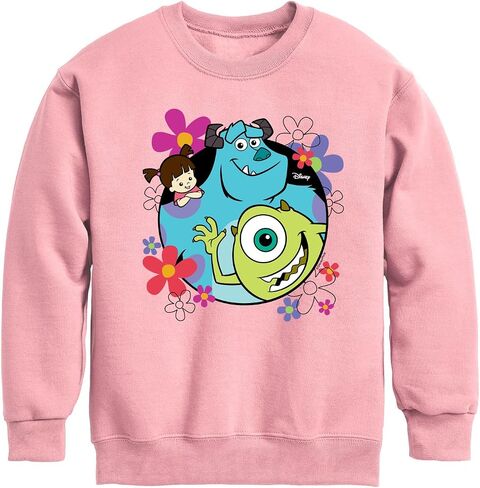 Disney - Monsters Inc. - Floral Group - Toddler & Youth Crewneck Fleece Sweatshirt in Saudi Arabia