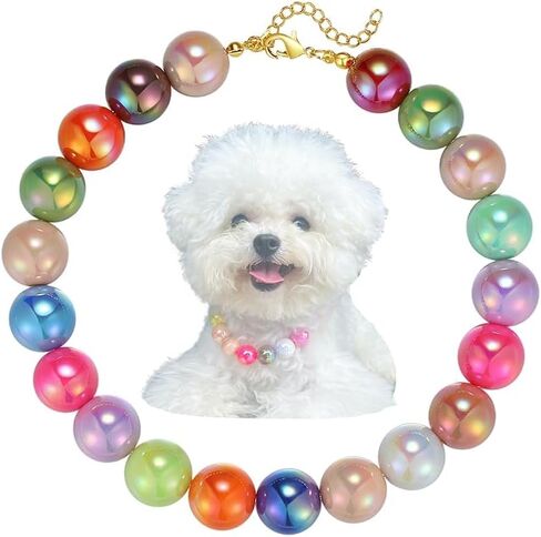 Dogs necklace,Pet Fashion Necklace,Colorful Beaded Necklace, in Kuwait