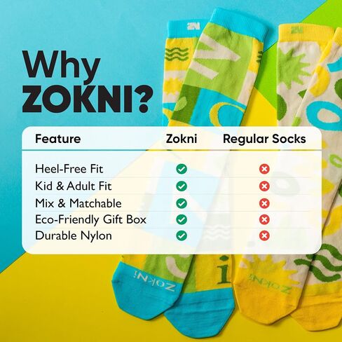 Funny Crazy Socks for Men, Women & Kids – Colorful Over the Calf Styles – 2 Fun Designs – Reinforced Toe – Silly Novelty in Saudi Arabia