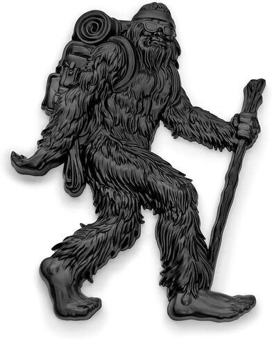 The Sasquatch Car Badge Emblem - Right Facing in Matte Black in Saudi Arabia