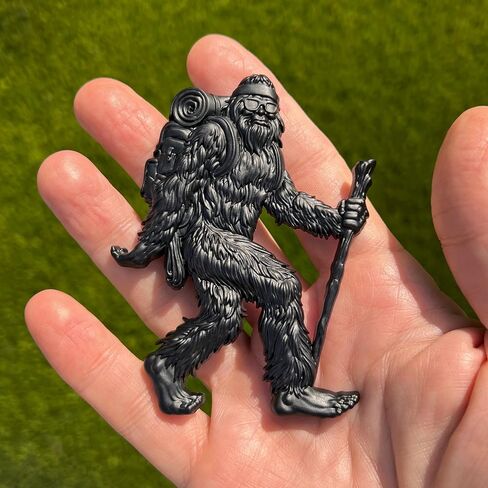 The Sasquatch Car Badge Emblem - Right Facing in Matte Black in Saudi Arabia