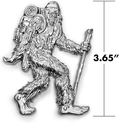 The Sasquatch Car Badge Emblem - Right Facing in Matte Black in Saudi Arabia