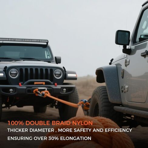 حبل السحب الحركي ، حبل خطف 48000 رطل مع قيود ناعمة ، واجب شديد المرونة بنسبة 30 ٪ طاقة طر in Kuwait