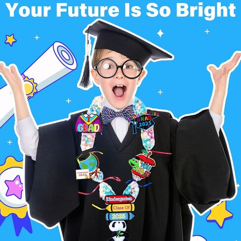 Candy Leis للتخرج 2024، 12 قطعة من أنابيب Candy Lei مقاس 2.8 × 51 بوصة مجموعة أدوات صنع حلوى التخرج مع شريطين ملونين شبكة حلوى Lei لهدايا حفلات التخرج في رياض الأطفال in Kuwait