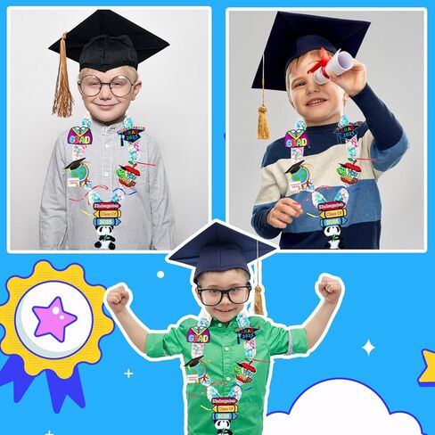 Candy Leis للتخرج 2024، 12 قطعة من أنابيب Candy Lei مقاس 2.8 × 51 بوصة مجموعة أدوات صنع حلوى التخرج مع شريطين ملونين شبكة حلوى Lei لهدايا حفلات التخرج في رياض الأطفال in Kuwait