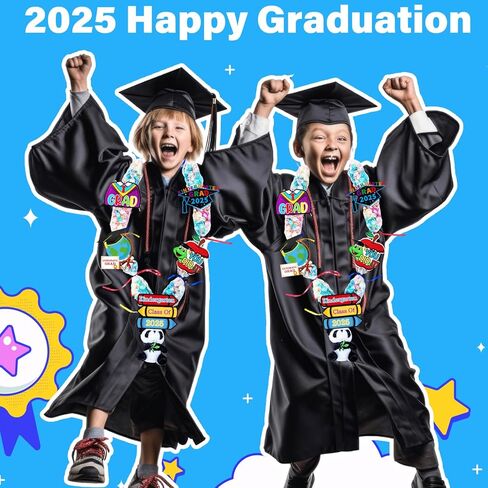 Candy Leis للتخرج 2024، 12 قطعة من أنابيب Candy Lei مقاس 2.8 × 51 بوصة مجموعة أدوات صنع حلوى التخرج مع شريطين ملونين شبكة حلوى Lei لهدايا حفلات التخرج في رياض الأطفال in Kuwait