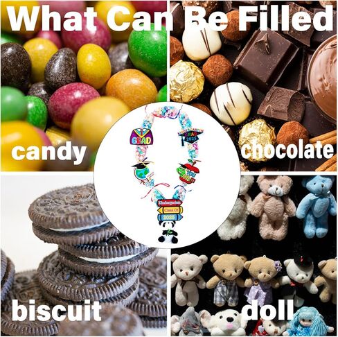 Candy Leis للتخرج 2024، 12 قطعة من أنابيب Candy Lei مقاس 2.8 × 51 بوصة مجموعة أدوات صنع حلوى التخرج مع شريطين ملونين شبكة حلوى Lei لهدايا حفلات التخرج في رياض الأطفال in Kuwait