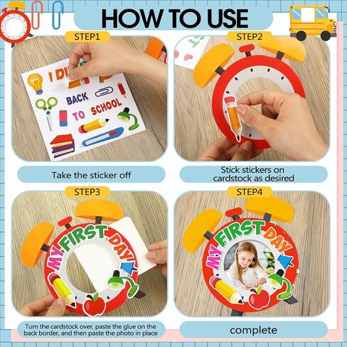 Beeveer 96 Pcs Father's Day Picture Frame Crafts for Kids Father's Day Gifts for Dad DIY Photo Frame Crafts Kits with Stickers for Classroom Home School Kindergarten Party Decorations in Saudi Arabia