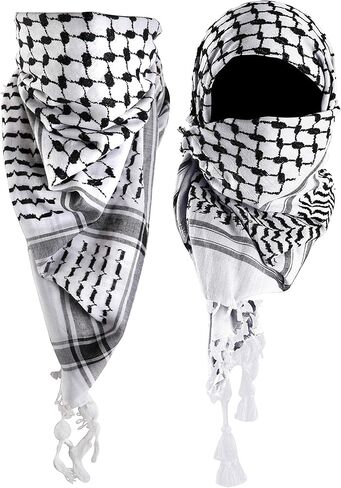 Premium Shemagh ScarF - Beautiful Gift Box - Large Arab Tactical Military Desert Head Neck Keffiyeh Wrap with Tassels in Saudi Arabia