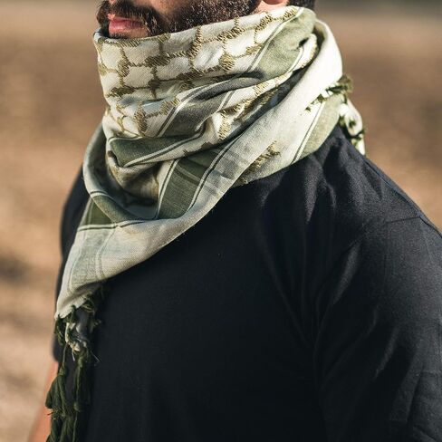Premium Shemagh ScarF - Beautiful Gift Box - Large Arab Tactical Military Desert Head Neck Keffiyeh Wrap with Tassels in Saudi Arabia