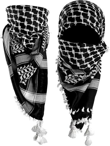 Premium Shemagh ScarF - Beautiful Gift Box - Large Arab Tactical Military Desert Head Neck Keffiyeh Wrap with Tassels in Saudi Arabia