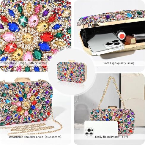 Women Evening Bag Gold Glitter Pleated Clutch Purses for Women Gold Clutch with Rhinestone Ring for Wedding, Party, Prom in Saudi Arabia