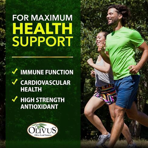 مستخلص أوراق الزيتون Oliveleafmax (40 ٪ من أوليوروبين) + مسحوق أوراق الزيتون العضوي + لا حشو + 60 كبسولات نباتية + مصدر من إسبانيا ومصنعة في الولايات المتحدة الأمريكية في مرفق GMP in Saudi Arabia