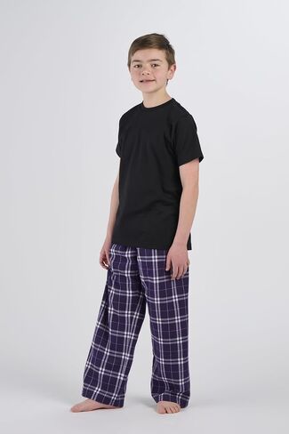 boxercraft Youth Flannel Pants, Soft Plaid Pajama Bottoms with Pockets, Cozy Kids Lounge and Sleepwear for Boys & Girls in Kuwait