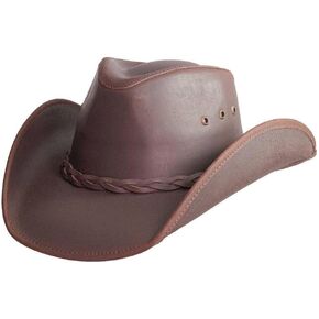 American Hat Makers Hollywood Australian Outback Oiled Genuine Leather Western Cowboy Hat, Breathable and Durable in Saudi Arabia