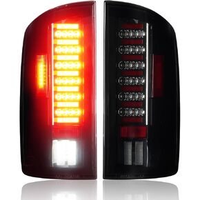 LED Tail Light + 3rd Brake Light Kit Fit for Dodge Ram 1500 2002-2006 / Fit for Dodge Ram 2500 3500 2003-2006 Rear Brake Cargo Lamp Taillight Assembly, Black Housing Smoke Lens in Kuwait