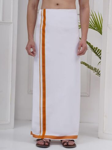 رجالي القطن العادي dhoti مع حدود اللون in Kuwait