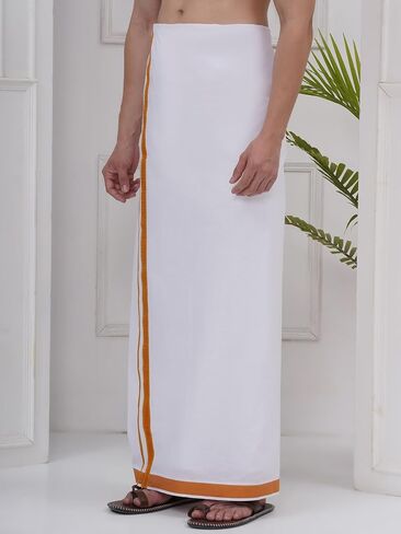 رجالي القطن العادي dhoti مع حدود اللون in Kuwait
