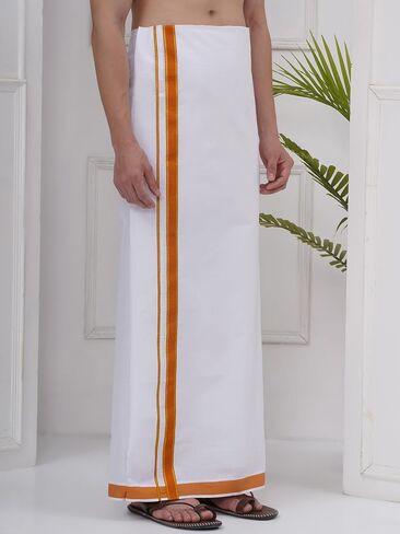 رجالي القطن العادي dhoti مع حدود اللون in Kuwait