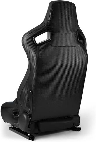 ModifyStreet [Venom Series] Black+Brown PVC Reclinable Sport Racing Seats Pair W/Slider Left/Right in Saudi Arabia