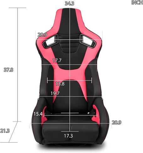 ModifyStreet [Venom Series] Black+Blue PVC مقاعد سباقات رياضية قابلة للرياض in Kuwait