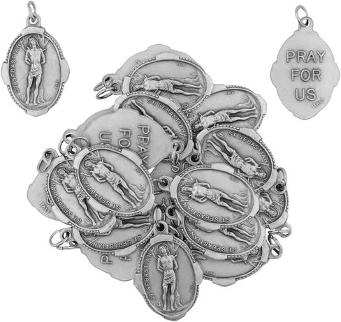 Venerare Bulk Medal Lot of 20 Metal Saint Pendant (St. Sebastian) in Saudi Arabia