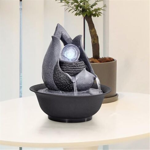 Living Room Water Curtain Wall Circulating Water Decoration Fountain Landscape Office Wealth Feng Shui Ball Decoration in Saudi Arabia