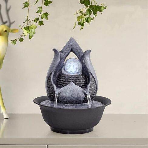 Living Room Water Curtain Wall Circulating Water Decoration Fountain Landscape Office Wealth Feng Shui Ball Decoration in Saudi Arabia