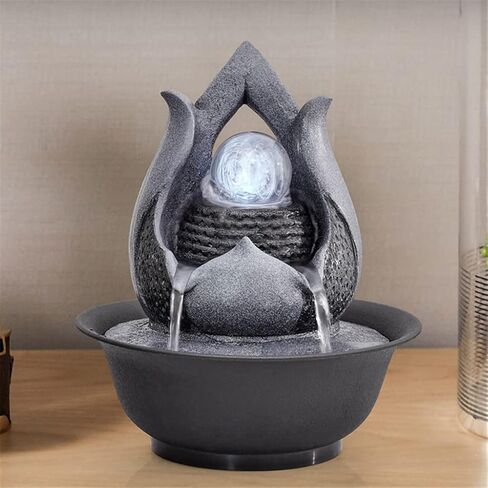 Living Room Water Curtain Wall Circulating Water Decoration Fountain Landscape Office Wealth Feng Shui Ball Decoration in Saudi Arabia