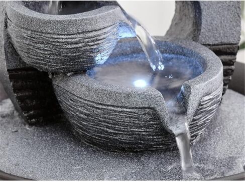 Living Room Water Curtain Wall Circulating Water Decoration Fountain Landscape Office Wealth Feng Shui Ball Decoration in Saudi Arabia