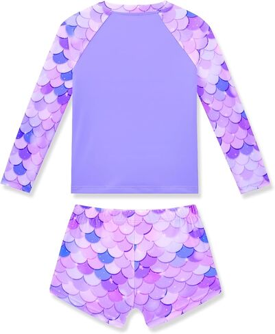 ملابس سباحة للفتيات من Rash Guard بأكمام طويلة، ملابس سباحة للشاطئ من قطعتين صيفية in Saudi Arabia