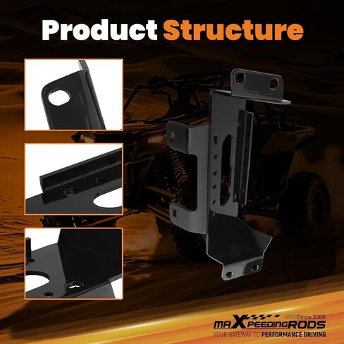 طقم صفيحة Winch Mount Mount متوافقة مع Polaris Ranger 400 500 570 800 900 2010-2022 in Kuwait