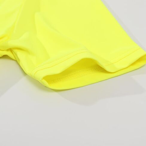 Spring&Gege Girls UPF 50+ Quick Dry Short Sleeve T Shirts Split Back Crop Athletic Workout Neon Tops in Saudi Arabia
