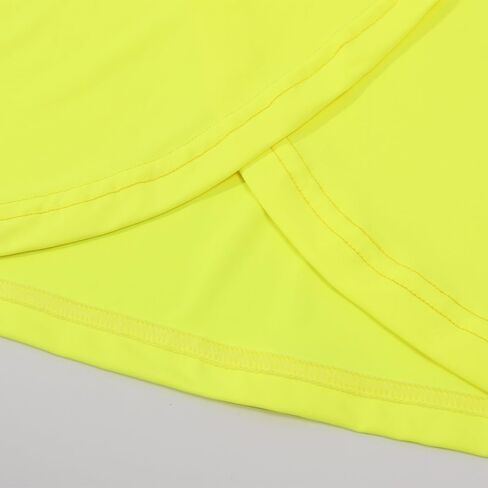 Spring&Gege Girls UPF 50+ Quick Dry Short Sleeve T Shirts Split Back Crop Athletic Workout Neon Tops in Saudi Arabia