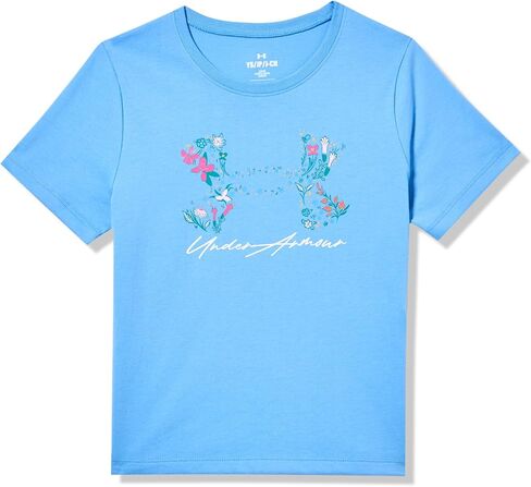 Under Armour Girls' Big Logo Flower Fill Short Sleeve T Shirt in Saudi Arabia