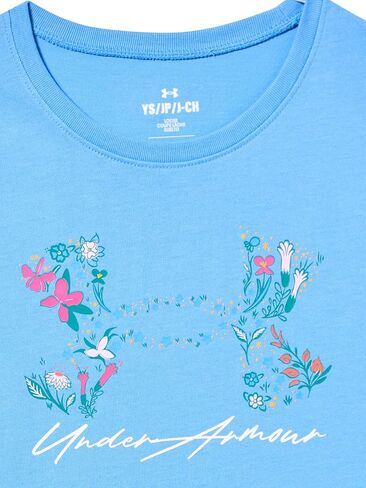 Under Armour Girls' Big Logo Flower Fill Short Sleeve T Shirt in Saudi Arabia